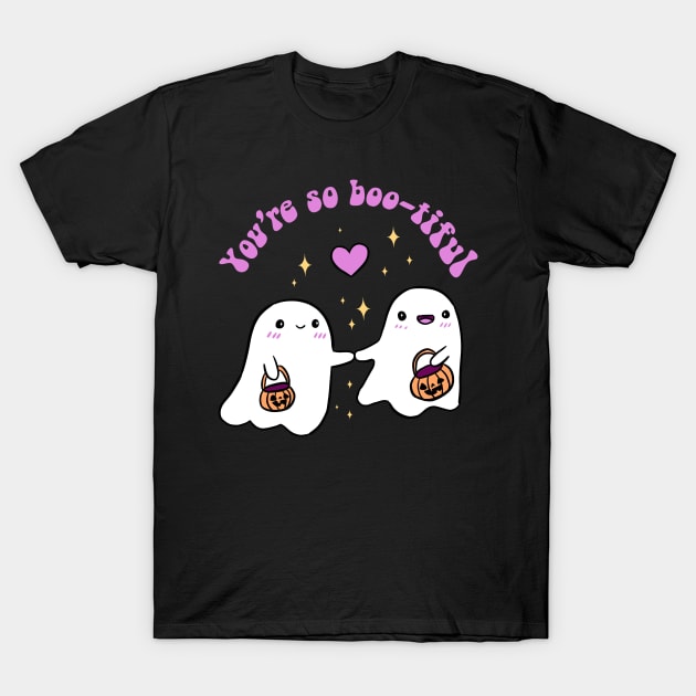 You are so boo-tiful a cute ghost couple for halloween T-Shirt by Yarafantasyart